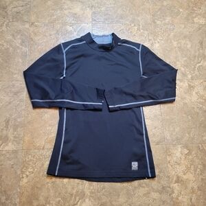 Nike Pro Combat Compression Shirt Mens Small S Black Long Sleeve Pullover Fitted